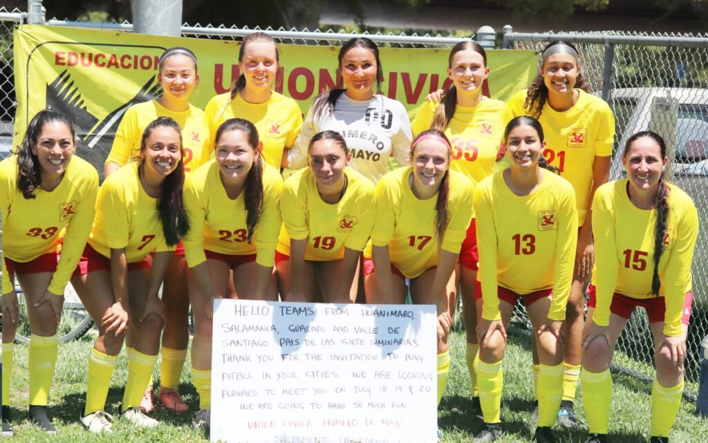 Primero de Mayo, organización migrante llega con su equipo de futbol femenil al Bajío mexicano